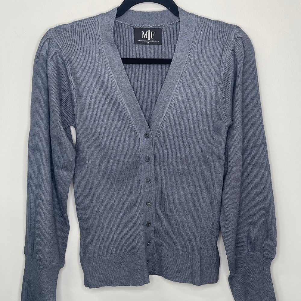 Grey Cardigan Sweater